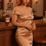 diana 166cm (5'5") 72 lbs (32.5kg) red hair tpe sex doll – tall western beauty in gold satin dress (us direct dispatch)