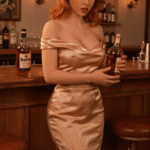 diana 166cm (5'5") 72 lbs (32.5kg) red hair tpe sex doll – tall western beauty in gold satin dress (us direct dispatch)