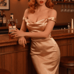 diana 166cm (5'5") 72 lbs (32.5kg) red hair tpe sex doll – tall western beauty in gold satin dress (us direct dispatch)