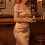 diana 166cm (5'5") 72 lbs (32.5kg) red hair tpe sex doll – tall western beauty in gold satin dress (us direct dispatch)