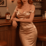 diana 166cm (5'5") 72 lbs (32.5kg) red hair tpe sex doll – tall western beauty in gold satin dress (us direct dispatch)