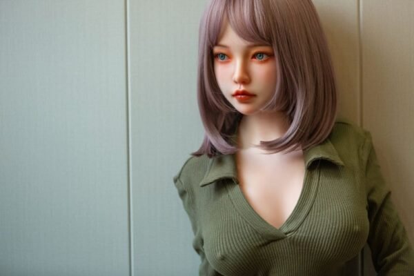 satin 148cm (4'10") 62 lbs (28kg) short hair tpe sex doll – petite asian beauty in green bodysuit (eu direct dispatch)