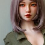 satin 148cm (4'10") 62 lbs (28kg) short hair tpe sex doll – petite asian beauty in green bodysuit (eu direct dispatch)