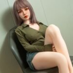 satin 148cm (4'10") 62 lbs (28kg) short hair tpe sex doll – petite asian beauty in green bodysuit (eu direct dispatch)