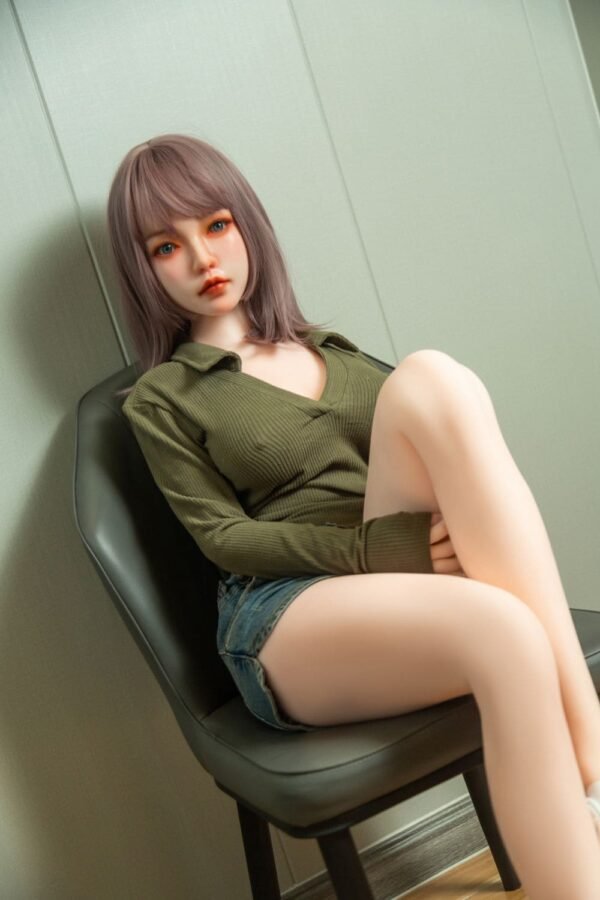 satin 148cm (4'10") 62 lbs (28kg) short hair tpe sex doll – petite asian beauty in green bodysuit (eu direct dispatch)