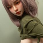 satin 148cm (4'10") 62 lbs (28kg) short hair tpe sex doll – petite asian beauty in green bodysuit (eu direct dispatch)