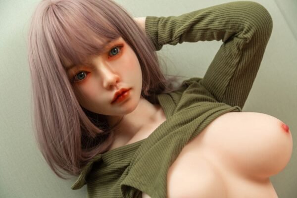 satin 148cm (4'10") 62 lbs (28kg) short hair tpe sex doll – petite asian beauty in green bodysuit (eu direct dispatch)