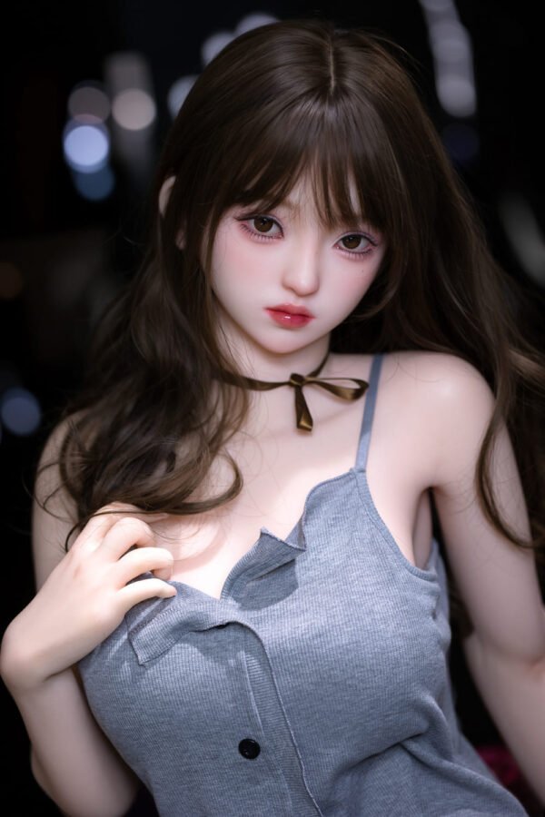 naya 157cm (5'2") 70 lbs (32kg) brunette tpe sex doll – petite asian beauty in grey loungewear (eu direct dispatch)
