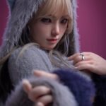 lux 157cm (5'2") 70 lbs (32kg) blonde tpe sex doll – anime catgirl cosplay in fuzzy hooded outfit (eu direct dispatch)