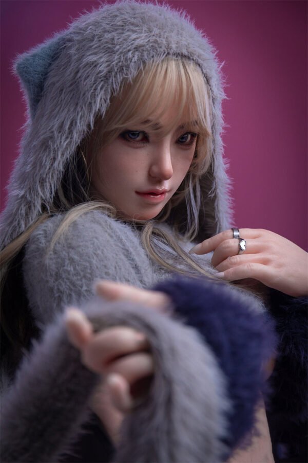 lux 157cm (5'2") 70 lbs (32kg) blonde tpe sex doll – anime catgirl cosplay in fuzzy hooded outfit (eu direct dispatch)
