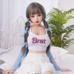 mira 157cm (5'2") 70 lbs (32kg) ash brunette tpe sex doll – anime style asian beauty in twin braids (eu direct dispatch)