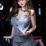 naya 157cm (5'2") 70 lbs (32kg) brunette tpe sex doll – petite asian beauty in grey loungewear (eu direct dispatch)