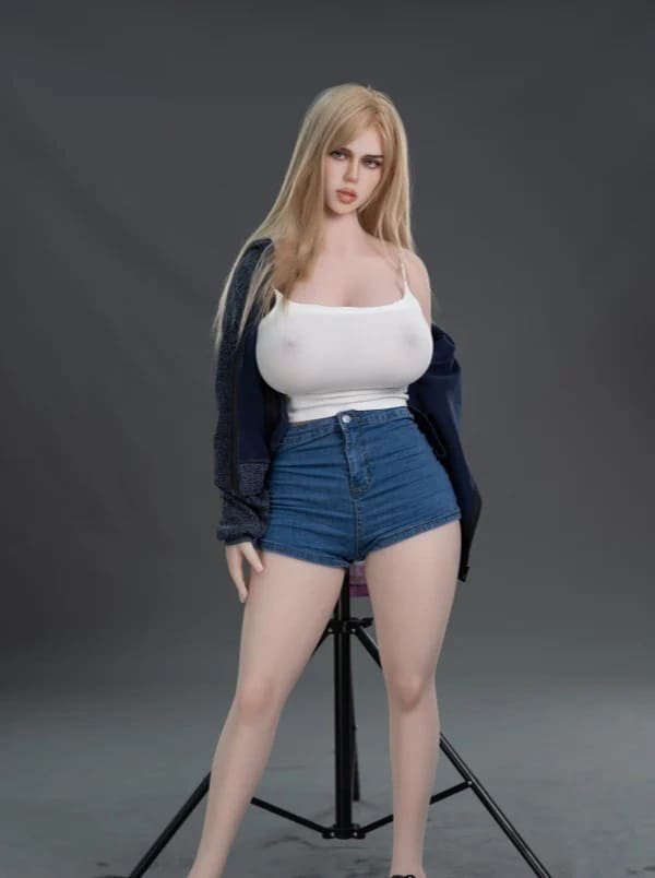 kaia 161cm (5'3") 106 lbs (48kg) blonde tpe sex doll – voluptuous caucasian beauty in white cami (eu direct dispatch)