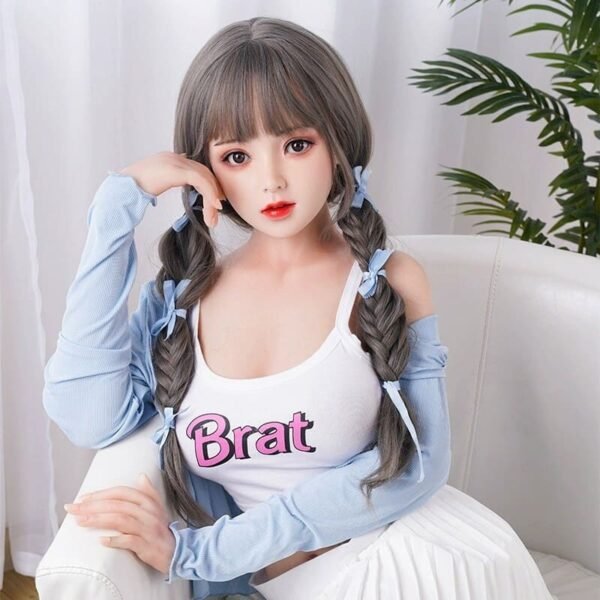 mira 157cm (5'2") 70 lbs (32kg) ash brunette tpe sex doll – anime style asian beauty in twin braids (eu direct dispatch)