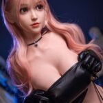 asia 157cm (5'2") 70 lbs (32kg) pink hair tpe sex doll – anime succubus cosplay in black leather (eu direct dispatch)