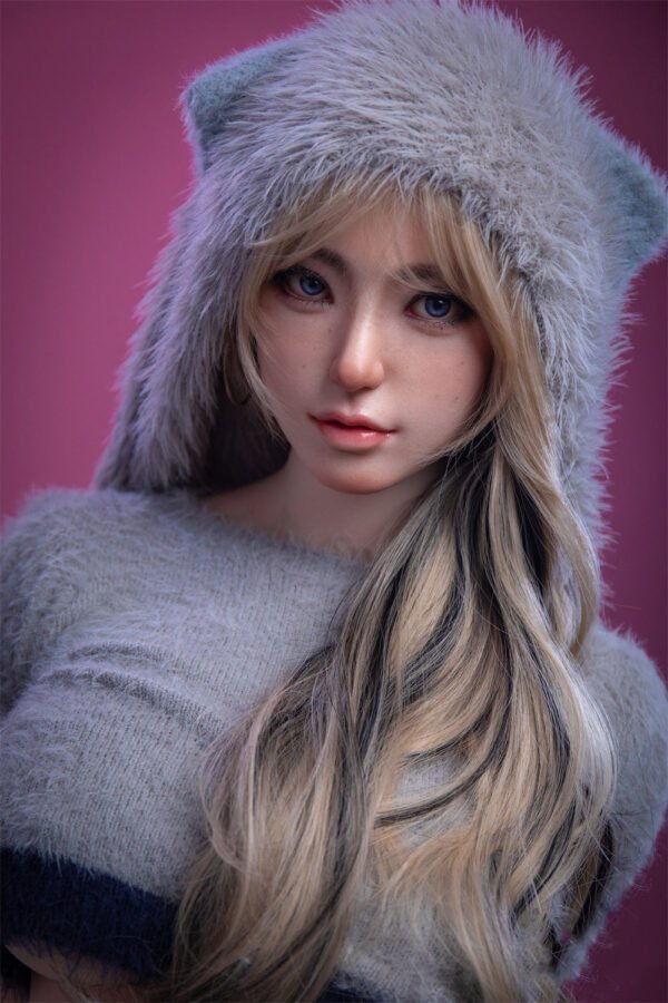 lux 157cm (5'2") 70 lbs (32kg) blonde tpe sex doll – anime catgirl cosplay in fuzzy hooded outfit (eu direct dispatch)