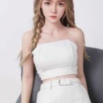 sela 157cm (5'2") 70 lbs (32kg) blonde tpe sex doll – asian beauty in white leather outfit (eu direct dispatch)
