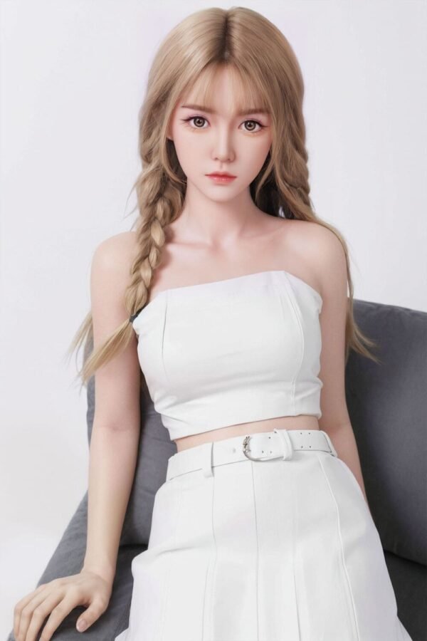 sela 157cm (5'2") 70 lbs (32kg) blonde tpe sex doll – asian beauty in white leather outfit (eu direct dispatch)