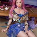 jinx 157cm (5'2") 70 lbs (32kg) pink hair tpe sex doll – anime fantasy cosplay beauty in sequined dress (eu direct dispatch)