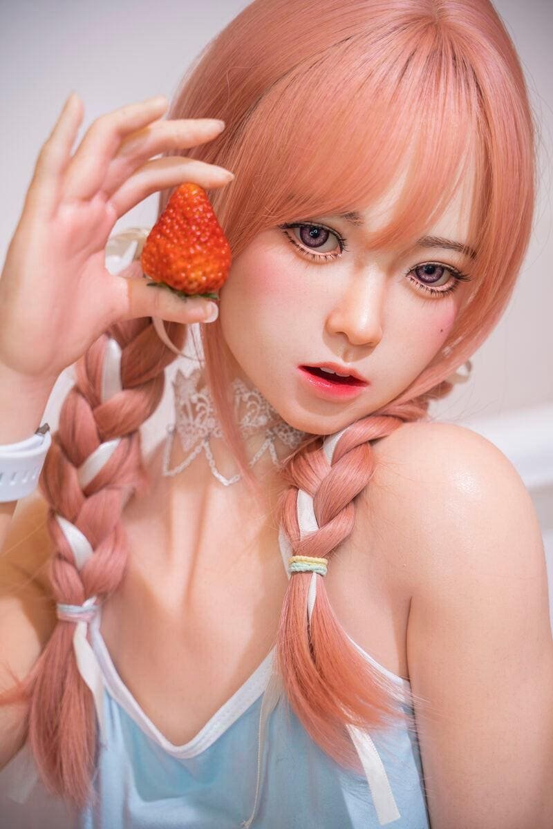 thea 140cm (4'7") 55 lbs (25kg) pink hair tpe sex doll – petite anime cosplay beauty in pastel blue set (eu direct dispatch)