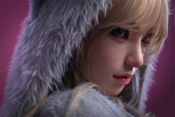 lux 157cm (5'2") 70 lbs (32kg) blonde tpe sex doll – anime catgirl cosplay in fuzzy hooded outfit (eu direct dispatch)