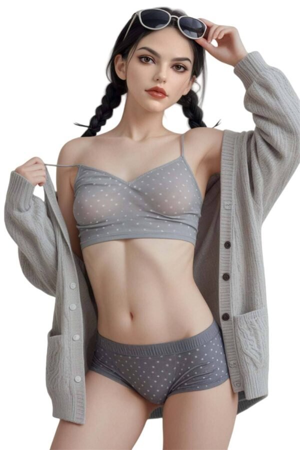 suki 148cm (4'10") 62 lbs (28kg) brunette tpe sex doll – petite western beauty in polka dot loungewear (eu direct dispatch)
