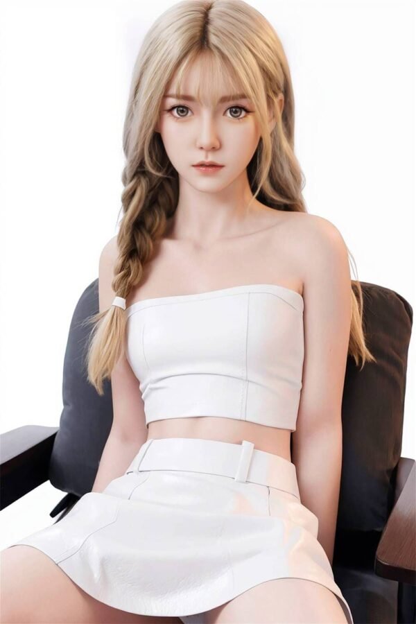 sela 157cm (5'2") 70 lbs (32kg) blonde tpe sex doll – asian beauty in white leather outfit (eu direct dispatch)