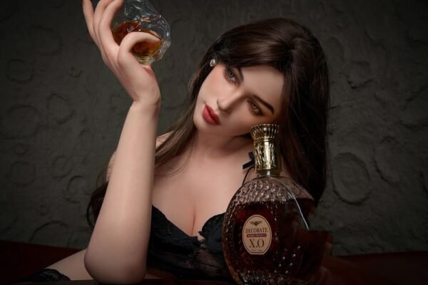 rox 157cm (5'2") 70 lbs (32kg) brunette tpe sex doll – glamorous western beauty in black lace lingerie (eu direct dispatch)
