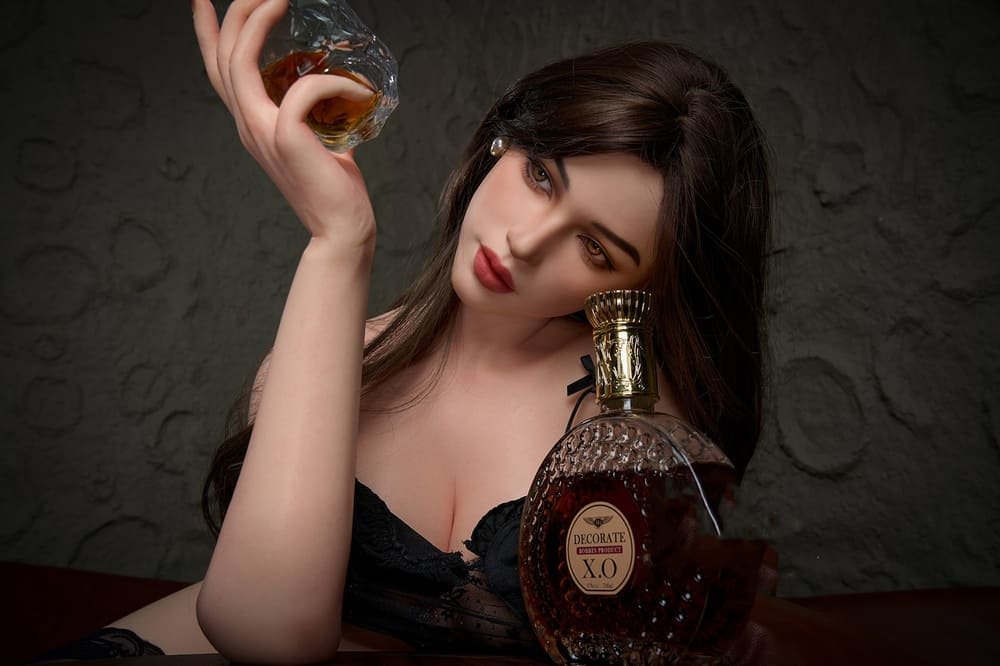 rox 157cm (5'2") 70 lbs (32kg) brunette tpe sex doll – glamorous western beauty in black lace lingerie (eu direct dispatch)