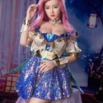 jinx 157cm (5'2") 70 lbs (32kg) pink hair tpe sex doll – anime fantasy cosplay beauty in sequined dress (eu direct dispatch)