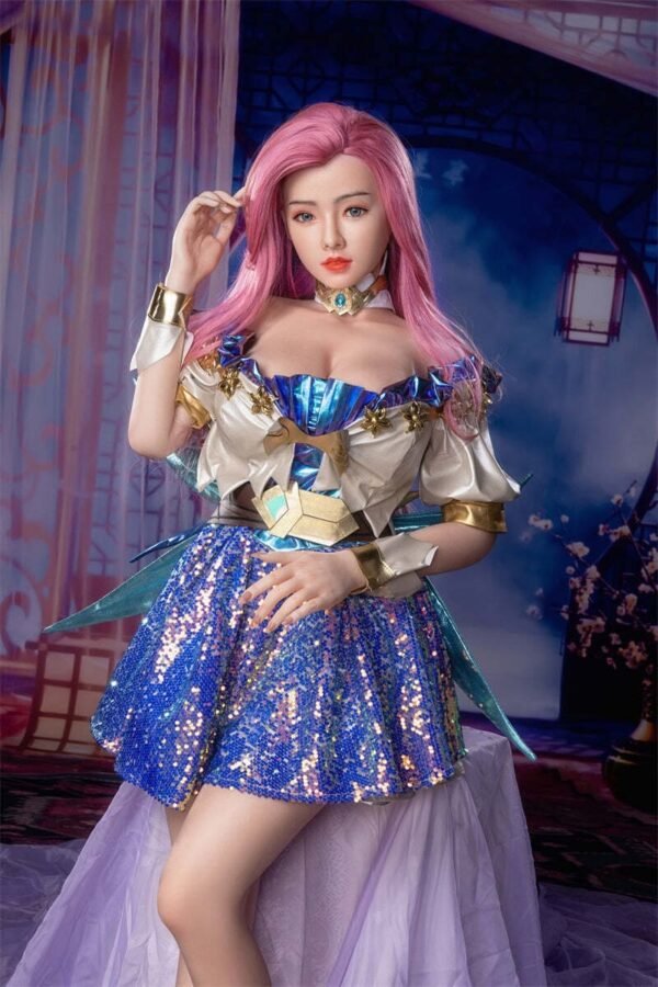 jinx 157cm (5'2") 70 lbs (32kg) pink hair tpe sex doll – anime fantasy cosplay beauty in sequined dress (eu direct dispatch)