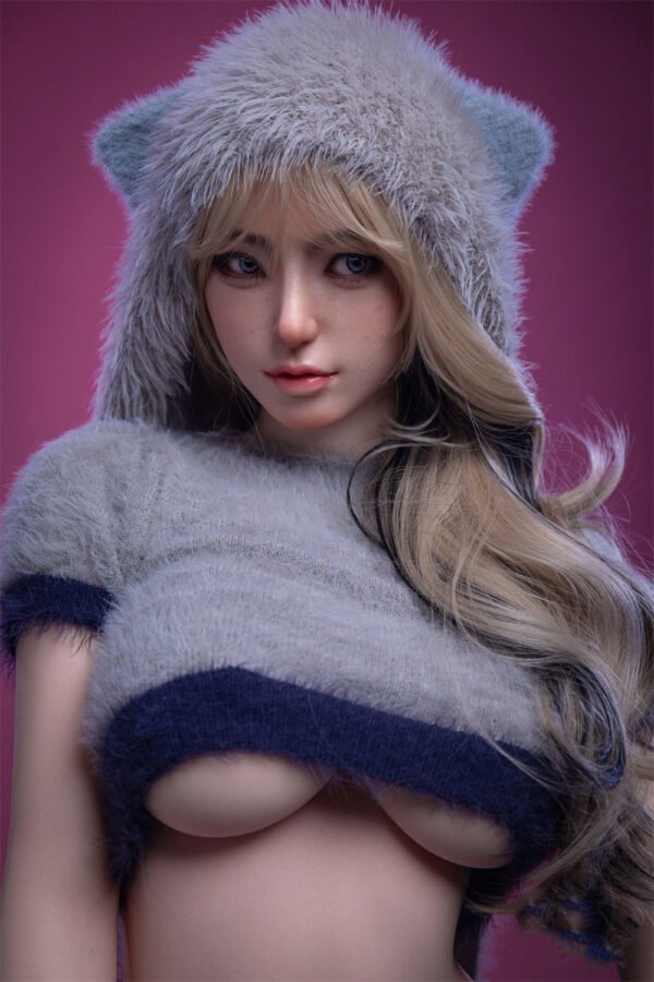 lux 157cm (5'2") 70 lbs (32kg) blonde tpe sex doll – anime catgirl cosplay in fuzzy hooded outfit (eu direct dispatch)