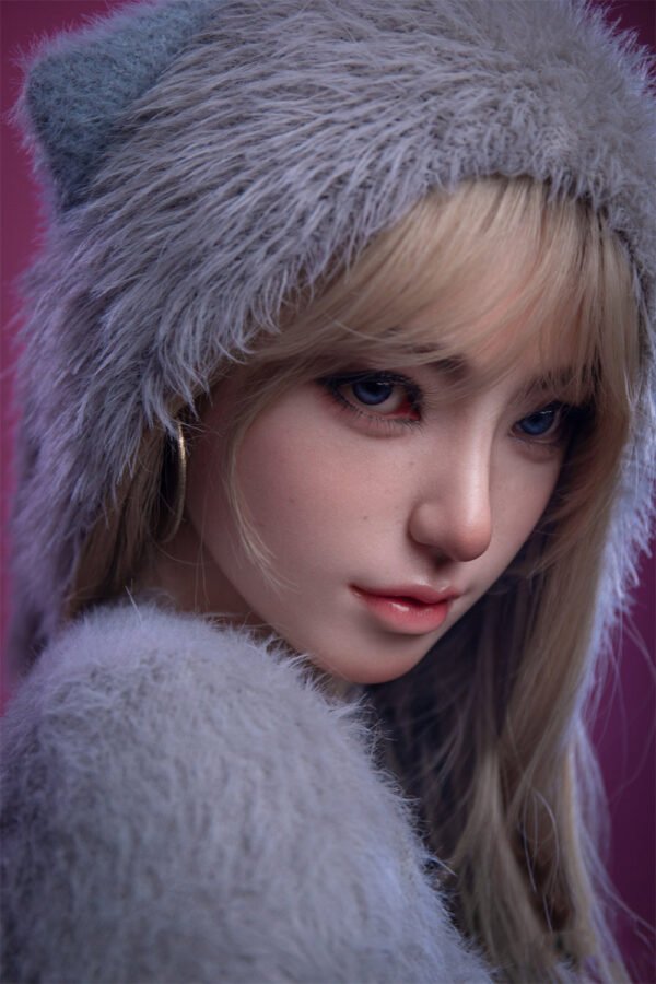 lux 157cm (5'2") 70 lbs (32kg) blonde tpe sex doll – anime catgirl cosplay in fuzzy hooded outfit (eu direct dispatch)
