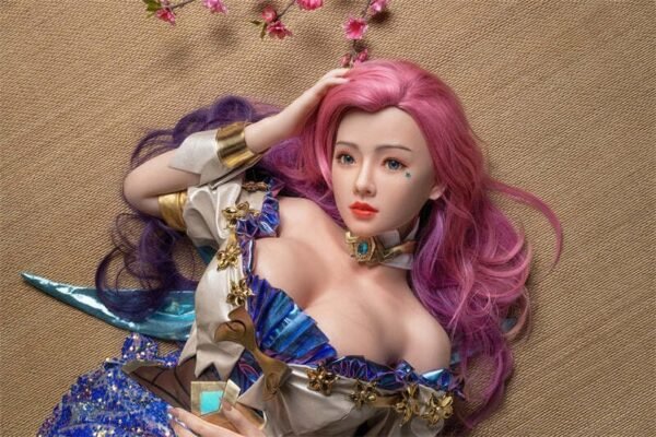 jinx 157cm (5'2") 70 lbs (32kg) pink hair tpe sex doll – anime fantasy cosplay beauty in sequined dress (eu direct dispatch)