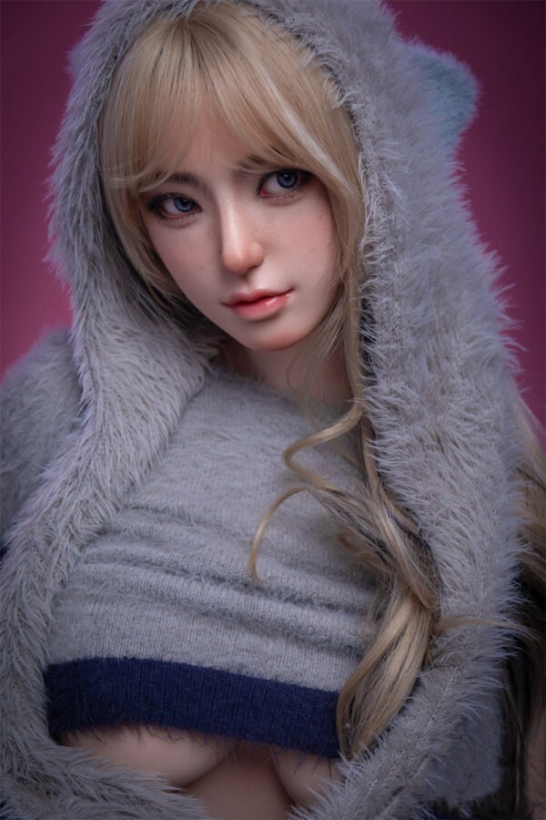 lux 157cm (5'2") 70 lbs (32kg) blonde tpe sex doll – anime catgirl cosplay in fuzzy hooded outfit (eu direct dispatch)