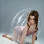 rera 148cm (4'10") 62 lbs (28kg) brunette tpe sex doll – petite western beauty in pink swimsuit (eu direct dispatch)