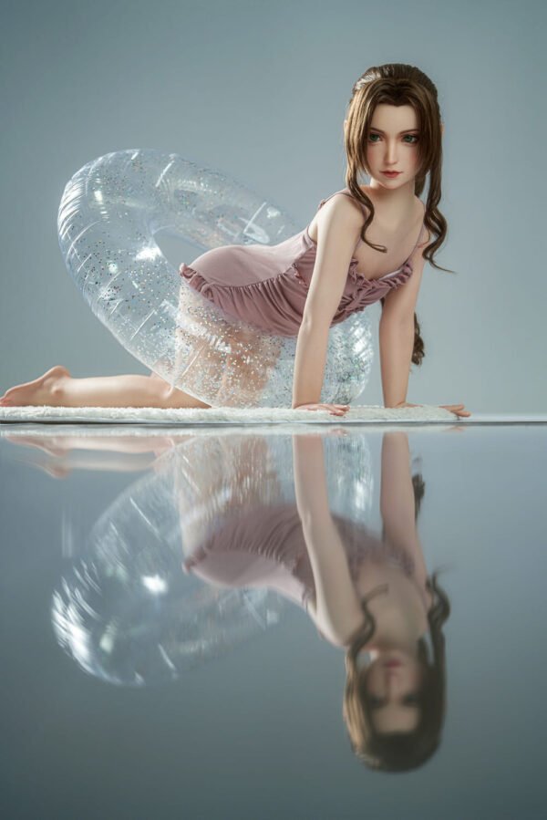 rera 148cm (4'10") 62 lbs (28kg) brunette tpe sex doll – petite western beauty in pink swimsuit (eu direct dispatch)