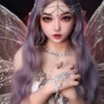 mimi 148cm (4'10") 62 lbs (28kg) purple hair tpe sex doll – petite anime elf cosplay beauty in sequin dress (eu direct dispatch)