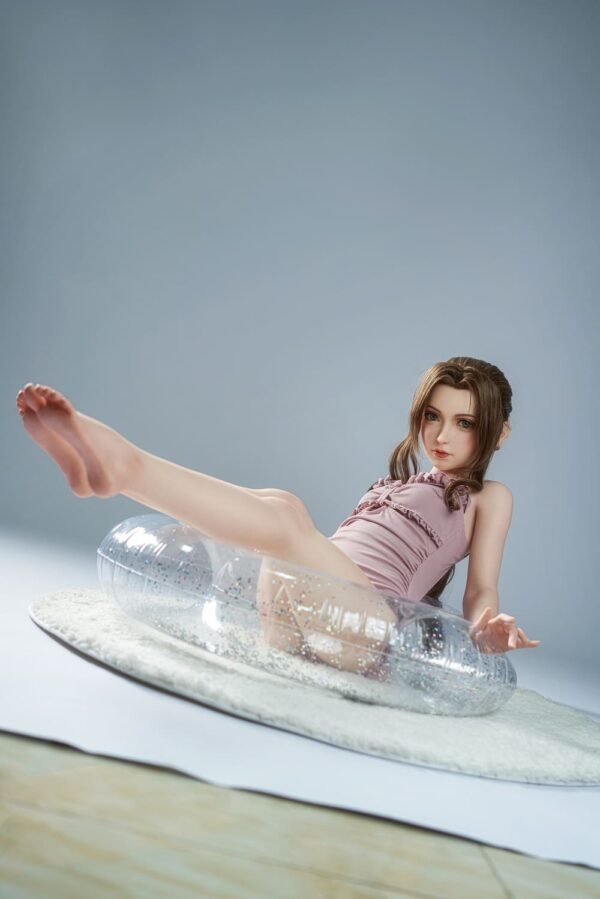 rera 148cm (4'10") 62 lbs (28kg) brunette tpe sex doll – petite western beauty in pink swimsuit (eu direct dispatch)