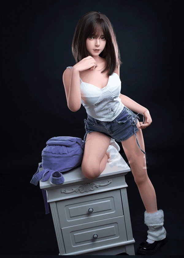 lumi 148cm (4'10") 62 lbs (28kg) brunette tpe sex doll – petite asian beauty in white knit dress (eu direct dispatch) (copy)