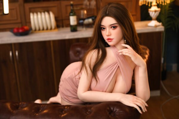 kali 148cm (4'10") 62 lbs (28kg) brunette tpe sex doll – petite busty western beauty in pink wrap dress (eu direct dispatch)