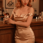 diana 166cm (5'5") 72 lbs (32.5kg) red hair tpe sex doll – tall western beauty in gold satin dress (us direct dispatch)