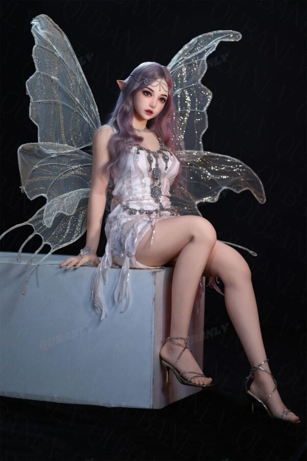 mimi 148cm (4'10") 62 lbs (28kg) purple hair tpe sex doll – petite anime elf cosplay beauty in sequin dress (eu direct dispatch)