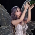 mimi 148cm (4'10") 62 lbs (28kg) purple hair tpe sex doll – petite anime elf cosplay beauty in sequin dress (eu direct dispatch)