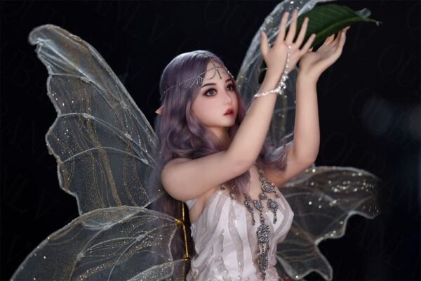 mimi 148cm (4'10") 62 lbs (28kg) purple hair tpe sex doll – petite anime elf cosplay beauty in sequin dress (eu direct dispatch)