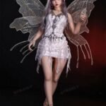 mimi 148cm (4'10") 62 lbs (28kg) purple hair tpe sex doll – petite anime elf cosplay beauty in sequin dress (eu direct dispatch)