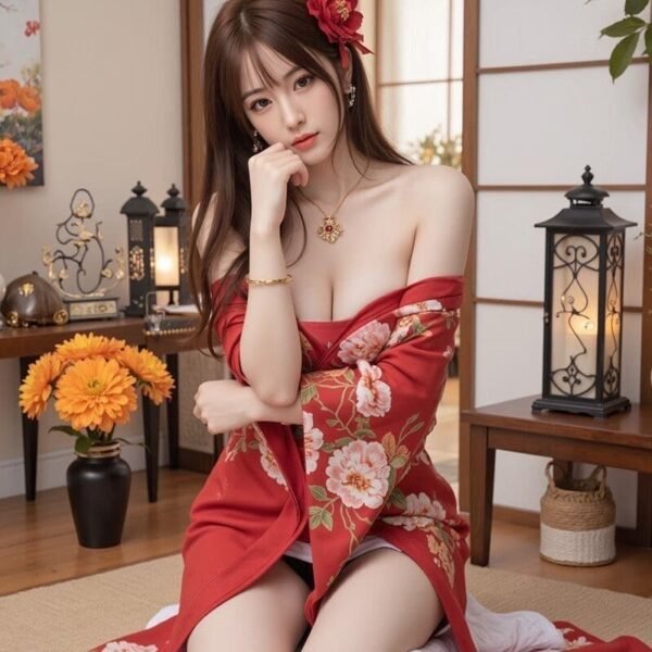 foxy 157cm (5'2") 70 lbs (32kg) brunette tpe sex doll – curvy asian beauty in red cheongsam qipao (eu direct dispatch) (copy)