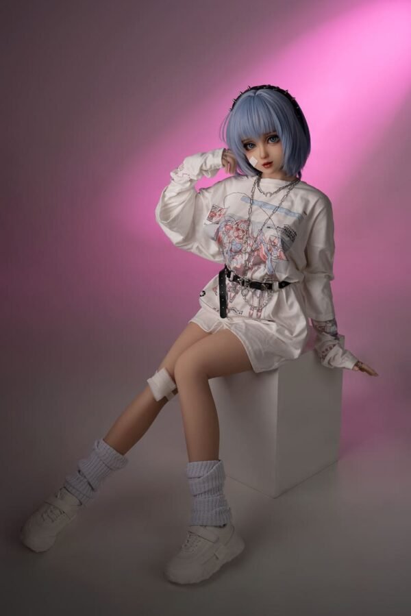 nala 148cm (4'10") 62 lbs (28kg) blue hair tpe sex doll – petite anime cyberpunk cosplay beauty (eu direct dispatch)