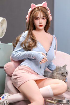 Aura 148cm Cat Ear Gamer Girl Asian Fair Skin TPE Realistic Sex Doll