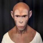 Jack realistic chimpanzee ape silicone mask handcrafted for film FX cosplay and Halloween